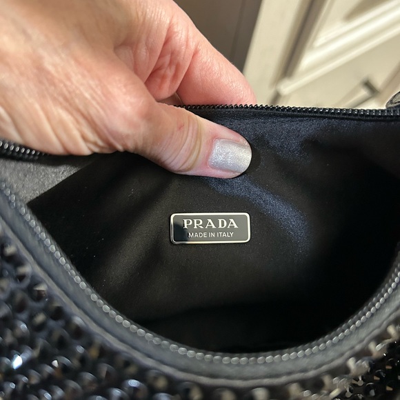 Prada Black Satin Mini Bag With Crystals (full set) - Picture 9 of 12